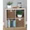 mDesign Woven Hyacinth Home Storage Basket Cube Furniture, 6 Pack